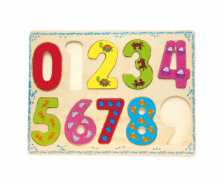 Bino Dřevěné hračky počítání puzzle číslice