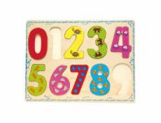 Bino Dřevěné hračky počítání puzzle číslice