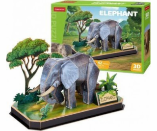 Puzzle 3D Zvířecí kamarádi Slon - 42 dílků