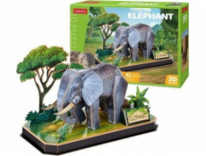 Puzzle 3D Zvířecí kamarádi Slon - 42 dílků
