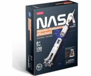 Puzzle 3D Apollo Saturn V Rocket - 136 dílků