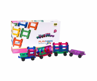 Magnetic tiles 3D Train Playmags 155 - 20 pcs set