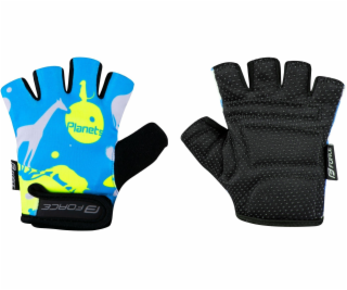 FORCE PLANETS KID, modro-fluo rukavice vel.L