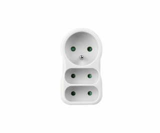 Konnoc DX-FZB rozbočka 1x kulatá zásuvka + 2x plochá zásuvka