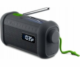 Prenosné solárne rádio Muse s kľukou a svietidlom | Múza