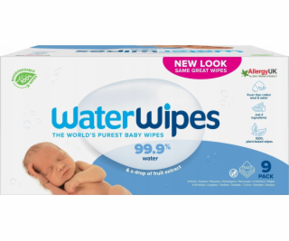 WaterWipes, BIO, vlhčené obrúsky na vodnej báze, 60ks.x9,...