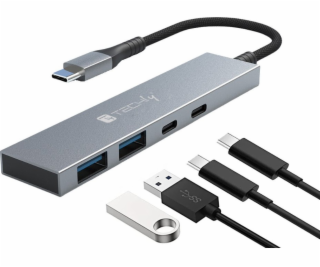 USB HUB Techly Hub USB 4p. 2USB 3.2-2USB-C