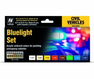 Vallejo : Civilné vozidlá - sada Bluelight (8x17 ml)