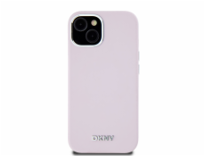 DKNY tekutý silikón s malým kovovým logom MagSafe – púzdro na iPhone 15/14/13 (ružové)