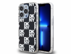DKNY DKHCP15XHDLCEK iPhone 15 Pro Max 6.7 čierny/čierny pevný obal IML kockovaný mono vzor
