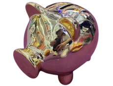 Keramická pokladnička Prasiatko pozlátené