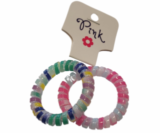 Špirálové gumičky do vlasov farebné 2ks