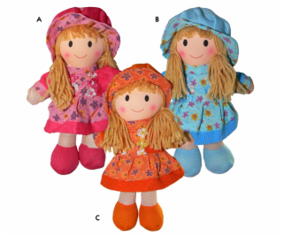 Bábika handrová 20cm - 3 druhy
