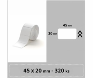 Niimbot štítky R 45x20mm 320ks Biele pre B21, B21S, B3, B1S