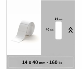Niimbot štítky RP 14x40mm 160ks Biele pre D11, D11-M, D11...