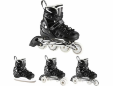 Nils Extreme NH10905 4v1 kolečkové brusle ČERNÁ LED VEL. S(31-34) INLINE BRUSLE S ROZMĚRY. EXTREME HOKEJOVÉ NEBE NILS