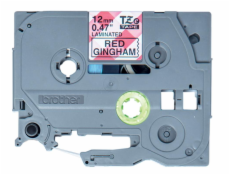 Brother - TZe-MPRG31 páska s červenými kachličkami / černá (12mm, 4m)