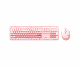 MOFII Sweet New 2.4G Wireless Keyboard + Mouse Set (Pink)