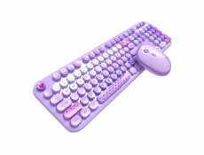 MOFII Lovely 2.4G Wireless Keyboard + Mouse Set (Purple)