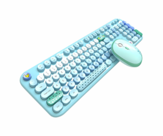 MOFII Lovely 2.4G Wireless Keyboard + Mouse Set (Blue)