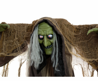 Halloween postava hrbaté čarodějnice, pohyblivá, 145 cm