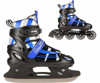 TRITON NH18366A inline korčule 2v1, NAVY BLUE VEĽ. (31-34)