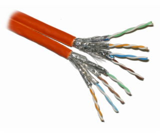 PLANET kabel FTP, drát, Cat 6A, 4p, 500MHz, LS0H, stíněný...