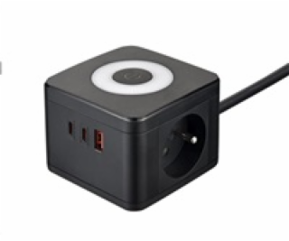 Viking síťový adaptér YC23L, 2x 230 V, 1x USB-A, 2x USB-C...