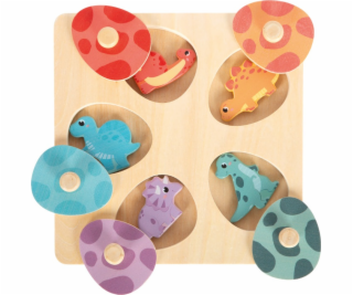 small foot Dřevěné paměťové puzzle Dino