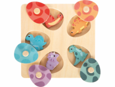 small foot Dřevěné paměťové puzzle Dino
