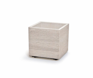 Květináč Prosperplast MADERA SQUARE eco wood 38,5 cm bílý...