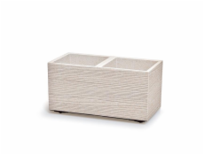 Květináč Prosperplast MADERA CASE eco wood 57,7 cm bílý eco