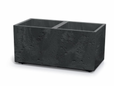 Květináč Prosperplast SIERRA CASE beton effect 77 cm černý beton