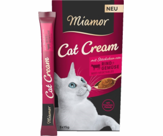 MIAMOR Cat Cream Beef - maškrta pre mačky - 6x15g