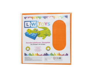 L-W Toys Velká podložka na stavění 50x50 bodů oranžová