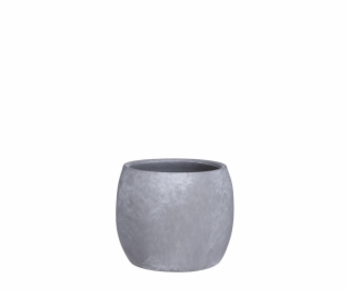 Hrniec Mica Lester, keramika, O 16 cm, svetlo šedý