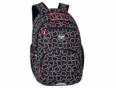 Školní batoh CoolPack Bear, bílo/černo/červený