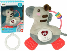 Interaktivní výukové LeanToys Šedé zvukové melodie Zebra Chrastítko