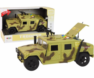LeanToys Car Vojenské vozidlo Třecí pohon Bright Camo