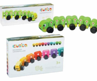 Dřevěná housenka Cubika Rainbow MIX