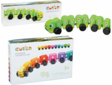 Dřevěná housenka Cubika Rainbow MIX