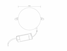 Vestavné svítidlo Domoletti FRAMELESS, 24W, 4000°K, LED