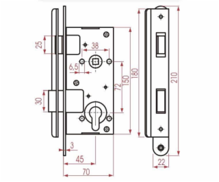 KOMPRESNÍ ZÁMEK KURZEMES 406C-35802/2