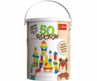 TREFL Dřevěná hračka 50Blocks MULTI FSC 61687
