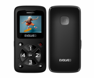 EVOLVEO EasyPhone ID, mobilní telefon pro seniory, černá