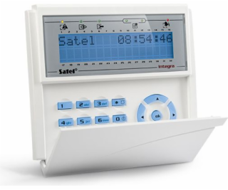 Satel LCD manipulátor - modré podsvícení (INT-KLCD-BL)