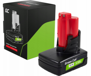 Zelená baterie Green Cell pro Milwaukee M12 12V 6Ah náhra...