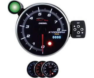 DRacing Clock DEPO PK série DUAL 115MM Diesel Tachometr