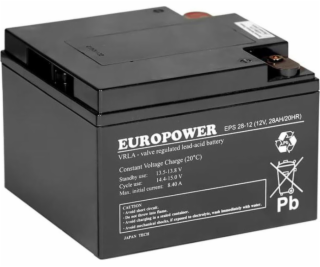 EUROPOWER AGM baterie EPS řady 12V 28Ah (životnost 8-12 let)