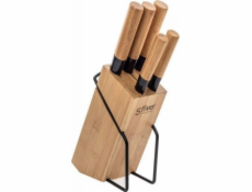 5five Sada nožů s dřevěným stojánkem 5five (32,5 x 22,5 x 7,5 cm)